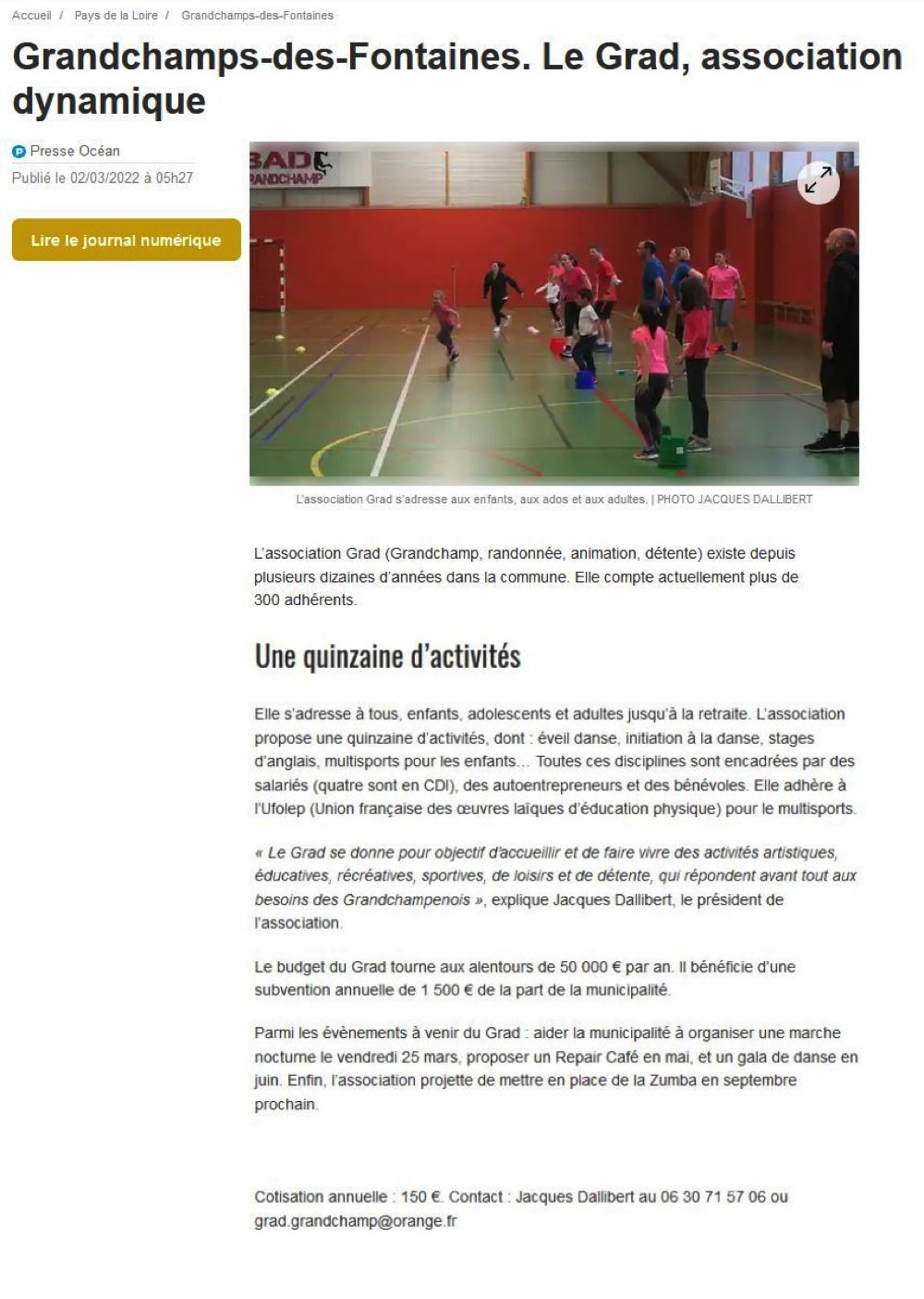 Article de presse
